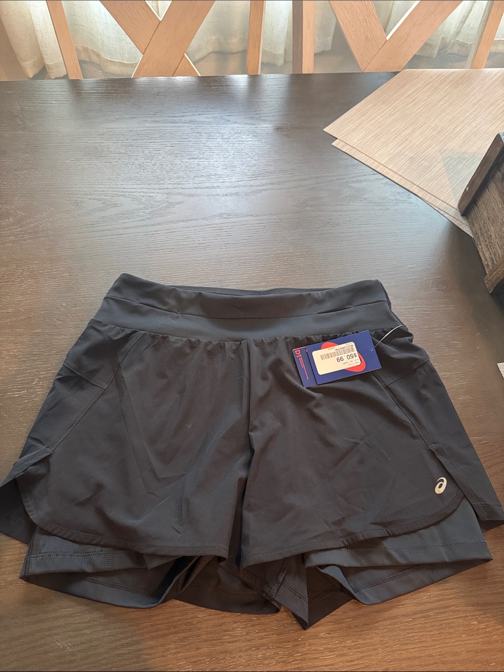 Asics Black Women's Athletic 2-in-1 4” Running Shorts